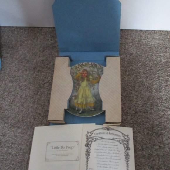 Little Bo Peep Mother Goose 1983 Reco Collectible Plate John McClelland with Box - Picture 2 of 4